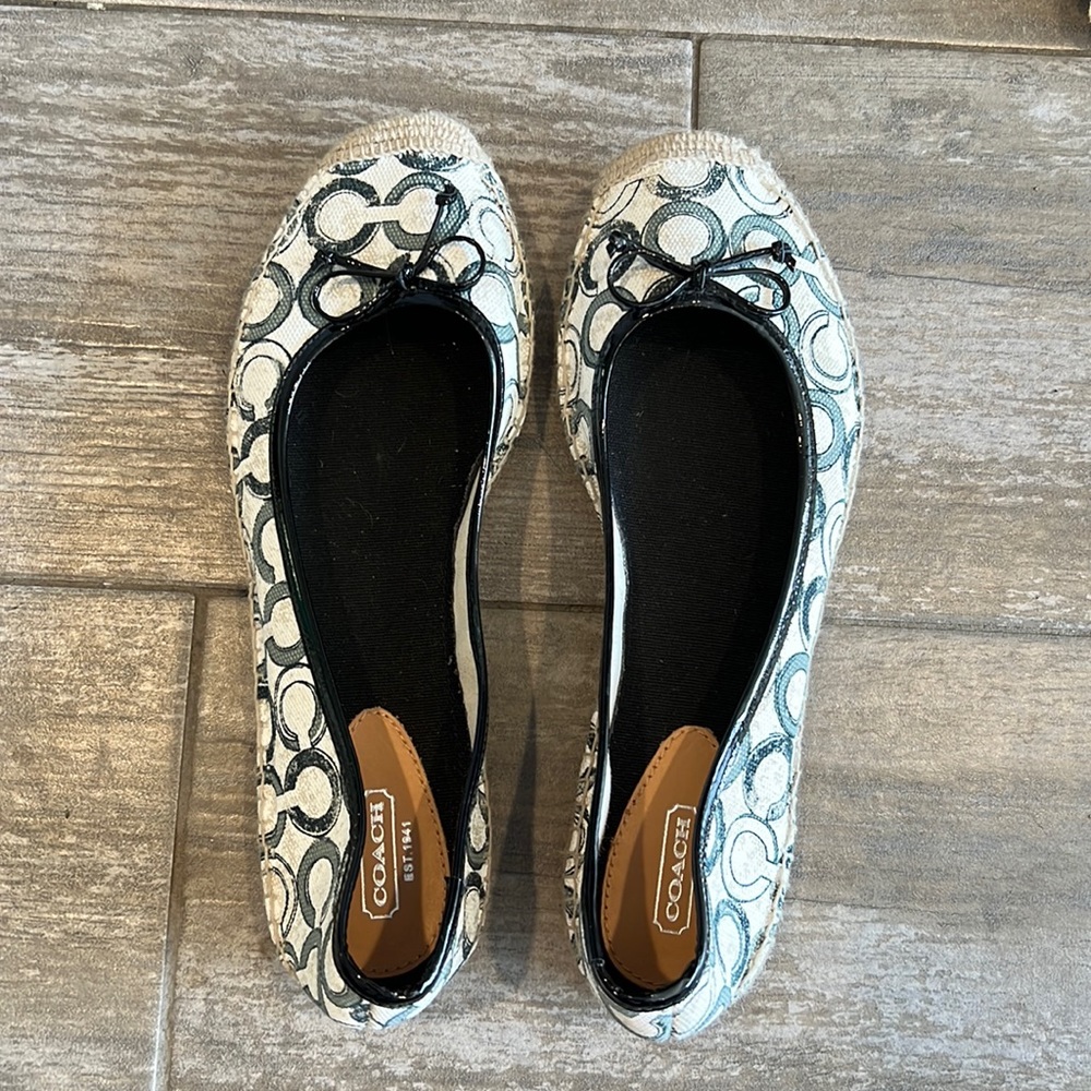 Brand new, never worn Coach espadrilles flats